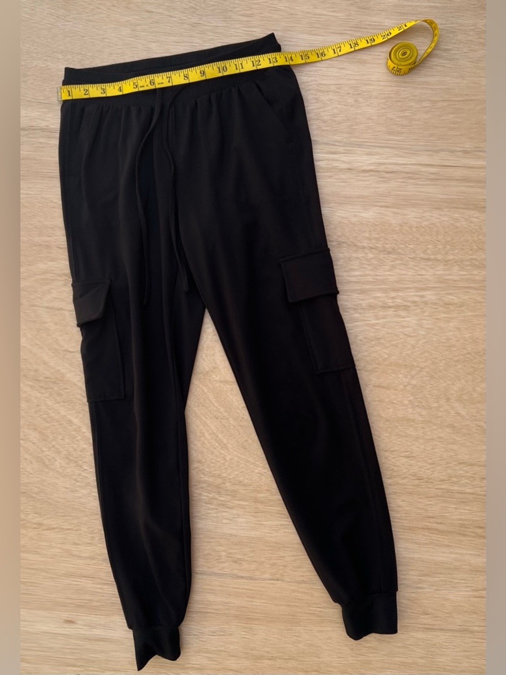 NWOT Rachel Zoe Black Drawstring Cargo Joggers Lux Stretch Fabric XS Athleisure - Picture 6 of 11